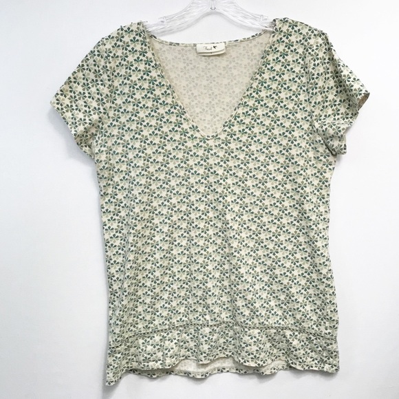 Fossil Women’s Short Sleeve V Neck Top Size L - Picture 1 of 7